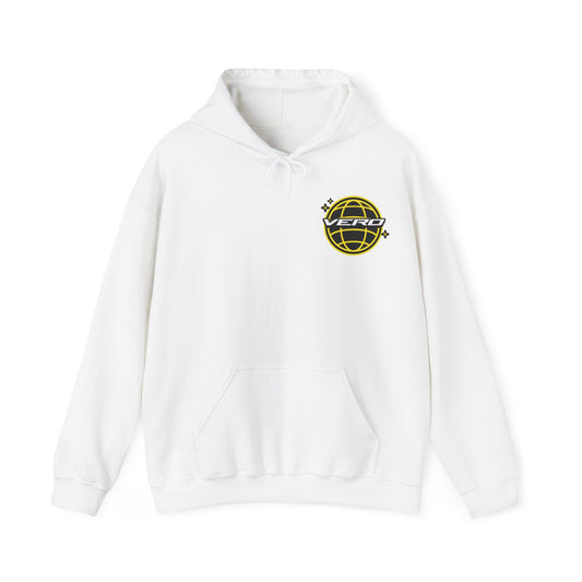 Stylish Unisex Hooded Sweatshirt with Star and Globe Design, Cozy Hoodie for Everyday Wear, Gift for Friends, Casual Fashion, Streetwear