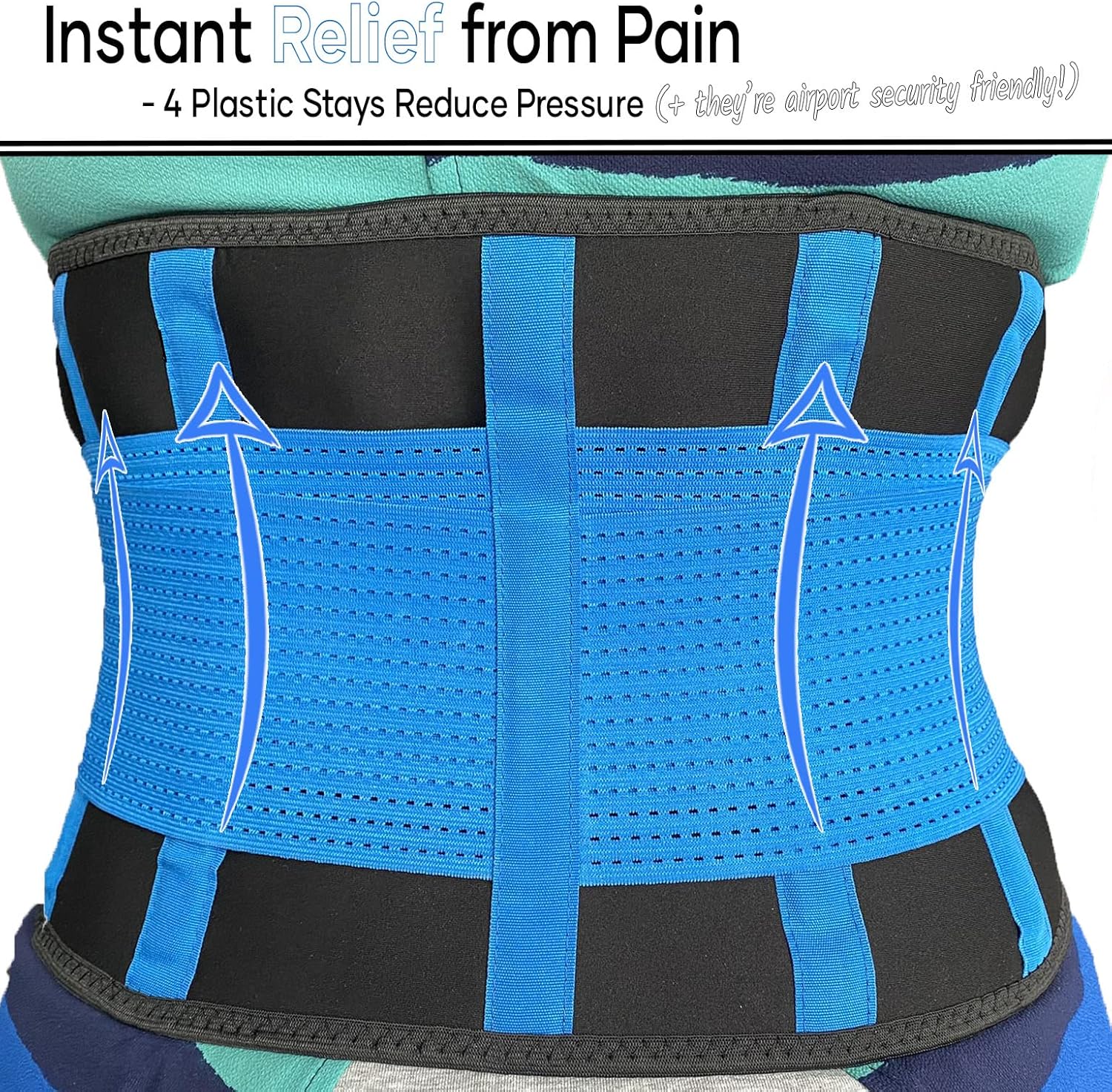 Ultimate Back Support Brace - Relief for Lower Lumbar Pain, Sciatica & Scoliosis - Medical Grade Waist Compression for Men & Women