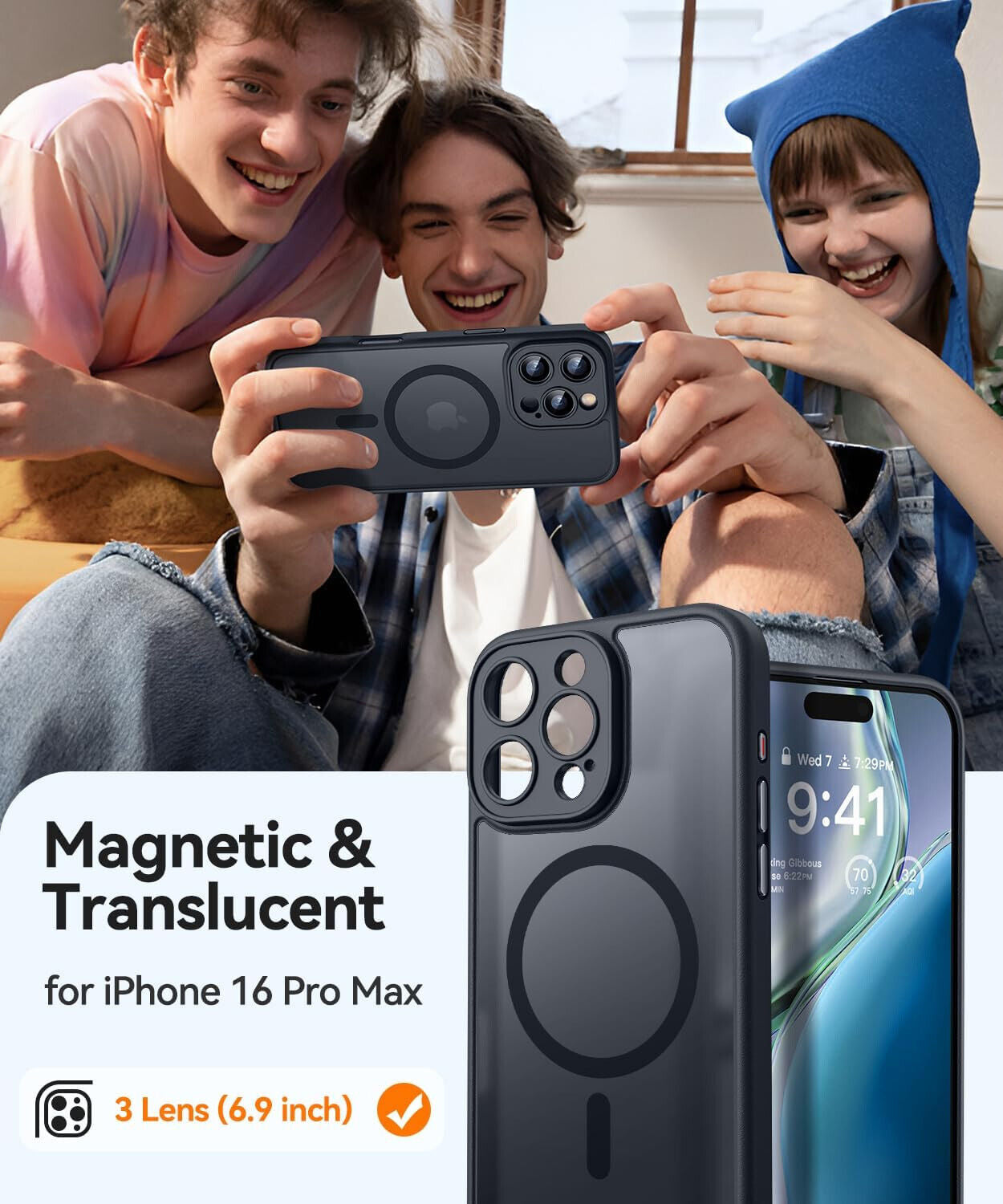 Ultimate Shockproof Magnetic Magsafe Back Cover for iPhone 16 Series - Stylish, Durable & Fully Protected!