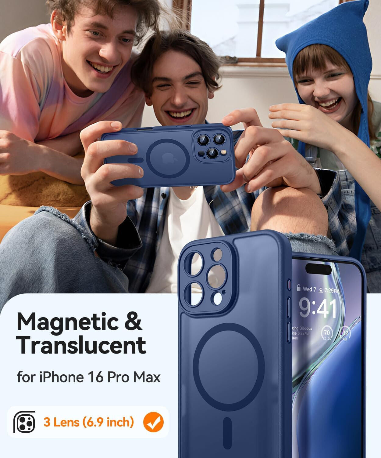 Ultimate Shockproof Magnetic Magsafe Back Cover for iPhone 16 Series - Stylish, Durable & Fully Protected!