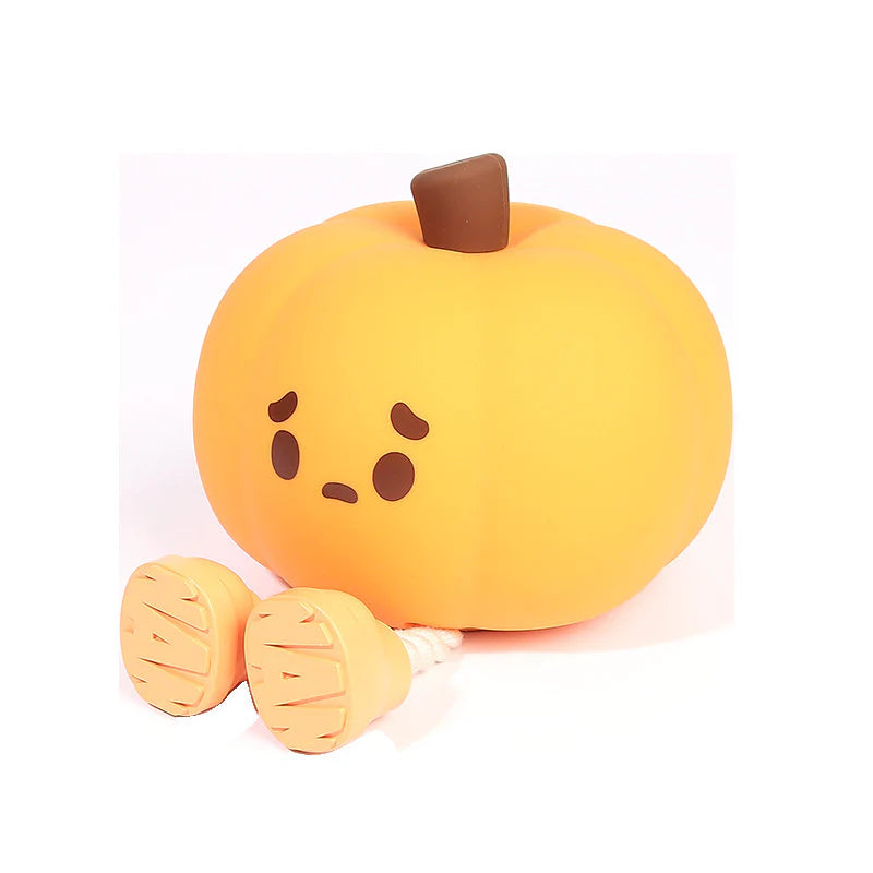 Illuminate Halloween with Our Adorable Pumpkin Night Light – Soft, Dimmable, and Rechargeable for Kids!